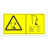 Genie Lift Part # 133015GT - DECAL,DANGER,ELEC.HAZ SYMB, EA