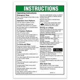 Genie Lift Part # 1257187GT - DECAL, OP INST, PLAT, GS32, AUS, EA