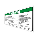 Genie Lift Part # 1262347GT - DECAL, OPERATING INSTRUCTIONS, EA