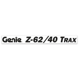 Genie Lift Part # 1272877GT - DECAL, COSM, GENIE Z62/40 TRAX, EA
