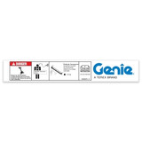 Genie Lift Part # 1256400FRGT - DECAL,TRACK,FALL ARREST BAR,WORD FR, EA