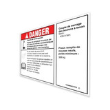 Genie Lift Part # 1254849FRGT - DECAL,DANGER/NOTICE,TIRE SPECS, EA