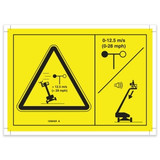 Genie Lift Part # 1256424GT - DECAL, DANGER, TIP-OVER HAZARD ANEMOMETER, SYMBOL, EA