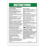 Genie Lift Part # 1257182FRGT - DECAL,OP INST,PLAT,GS30,ANSI FR, EA