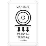 Genie Lift Part # 1279245GT - DECAL, WHEEL LOAD, ZX135, EA
