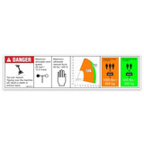 Genie Lift Part # 1281170GT - DECAL,DANGER,CAPACITY S-80 XC,WORD, EA