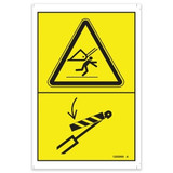 Genie Lift Part # 1285069GT - DECAL  WARNING, CYLINDER CHOCK,SYMB, EA