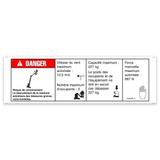 Genie Lift Part # 215812FRGT - DECAL, TIP OVER HAZARD, EA