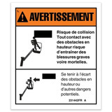 Genie Lift Part # 231442FRGT - DECAL,DANGER,COLLISION HAZ, EA