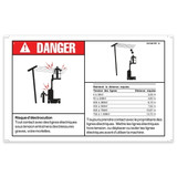 Genie Lift Part # 237381FRGT - DECAL,DANGER,ELECTROCUTION, EA