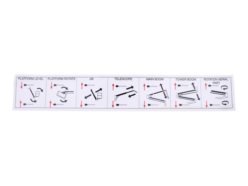 JLG Part # 072424GB | DECAL, LEVER FUNCTIONS, EA