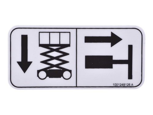 JLG Part # 1001248126 | DECAL,MANUAL DESCENT, EA