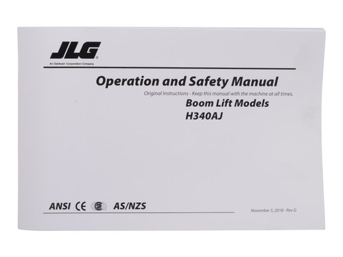 JLG Part # 3121633 | MNL, H340AJ GBL OPERATOR/SAFE, EA