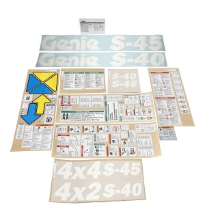 Genie Lift Part # 1255412GT - DECAL KIT,S40/45,COMP,WRD,ANSI, EA
