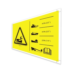 Genie Lift Part # 1278374GT - DECAL,SLOPE RATING SYM,SX125, EA