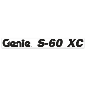 Genie Lift Part # 1286579GT - DECAL, BOOM, GENIE S-60 XC, BLK, EA