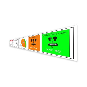 Genie Lift Part # 1288846FRGT - DECAL,DANGER,CAPACITY S-85 HF,WORD, EA