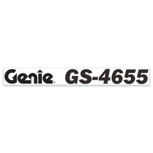 Genie Lift Part # 1292749GT - DECAL,COSMETIC, GENIE GS-4655, EA