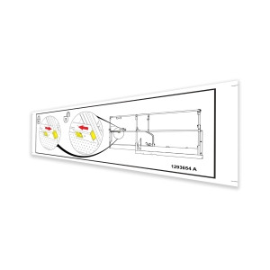 Genie Lift Part # 1293654GT - DECAL, LATCH INST SLAB ACCESS DECK, EA