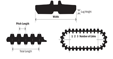  JLG Part # 70013473 Rubber Track