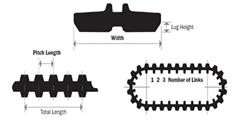 JLG Part # 70013472 Rubber Track