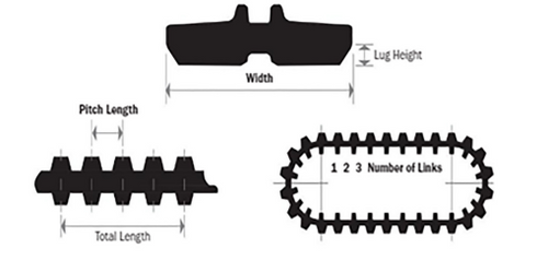 JLG Part # 70013415 180x60x37 ST RUBBER TRACK