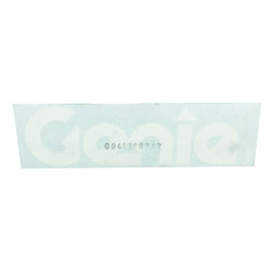 Genie Lift Part # 09.4618.0242GT - WHITE DECAL FOR GENIE 25X7, EA