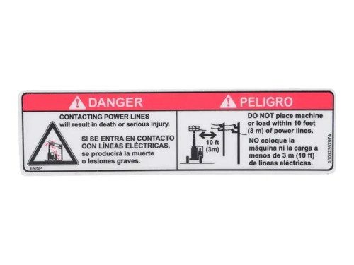 JLG Part # 1001235797 | DECAL,ELECTROCUTION HAZARD, EA
