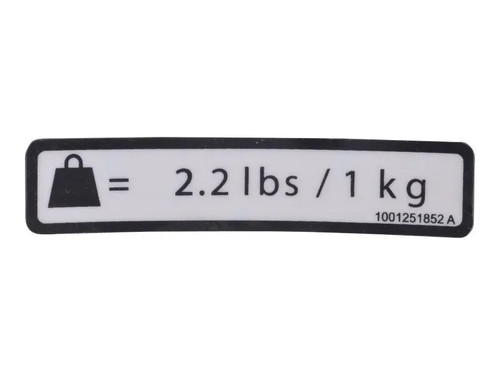 JLG Part # 1001251852 | DECAL,ACCY WT, EA
