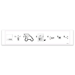 Genie Lift Part # 1263545GT - DECAL, INSTR-BYPASS KEY SWITCH, EA