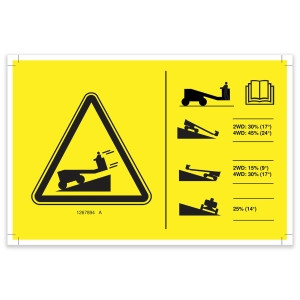 Genie Lift Part # 1267894GT - NEW SLOPE RATING DECAL SYMBOL, EA