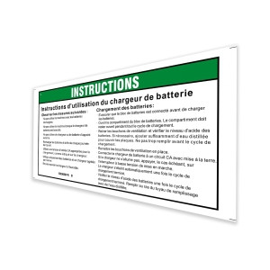 Genie Lift Part # 1290668FRGT - DECAL,INSTRUCTIONS-CHARGER OP,GS-1330m, EA