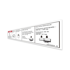 Genie Lift Part # 1293164FRGT - DECAL,DANGER,CAP,ANSI WORD,GS-1330m, EA