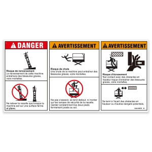 Genie Lift Part # 1293165FRGT - DECAL,DANGER/WARNING COMBO,GS-1330m, EA