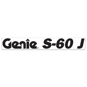 Genie Lift Part # 1294628GT - DECAL, CHASSIS, GENIE S-60 J, BLUE, EA
