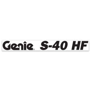 Genie Lift Part # 1296281GT - DECAL, BOOM, GENIE S-40 HF, WHITE, EA