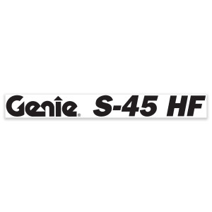Genie Lift Part # 1296286GT - DECAL, BOOM, GENIE S-45 HF, BLACK, EA