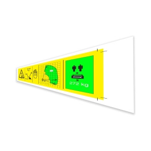 Genie Lift Part # 1296292GT - DECAL, DANGER, CAPACITY, S-45 HF, SYMBOL, EA