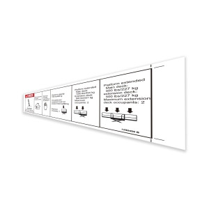Genie Lift Part # 1298400GT - DECAL, NOTICE, MAX CAP AND SIDE FORCE, GS4390, EA