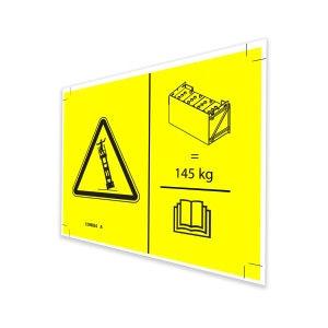 Genie Lift Part # 1298834GT - DECAL, DANGER, TIP-OVER, BATTERY, EA