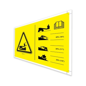 Genie Lift Part # 1299437GT - DECAL,SYMBOL,SLOPE RATING,Z34DC/BE, EA
