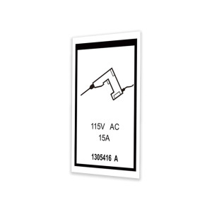 Genie Lift Part # 1305416GT - DECAL,POWER TO PLATFORM 115V,H, EA