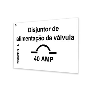 Genie Lift Part # 72052PBGT - DECAL,LABEL,40A CB, EA