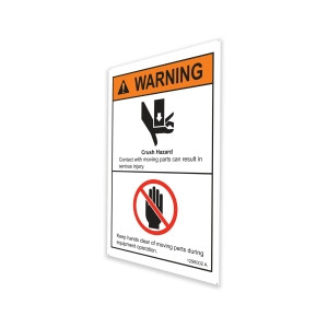 Genie Lift Part # 1298002GT - DECAL, WORD, CRUSHING HAZARD, EA