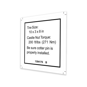 Genie Lift Part # 1304176GT - DECAL,LABEL,TIRE SPECS,GS-1932m, EA