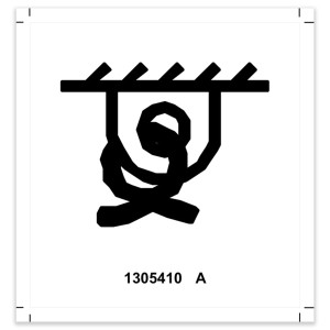 Genie Lift Part # 1305410GT - DECAL LABEL TRANSPORT TIE DOWN, H*, EA