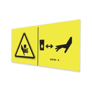 Genie Lift Part # 229782GT - DECAL,WARNING,CRUSHING HAZARD, EA