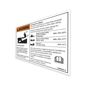 Genie Lift Part # 1309022GT - DECAL, WORD, RUNAWAY, 45%/20%/20%, EA