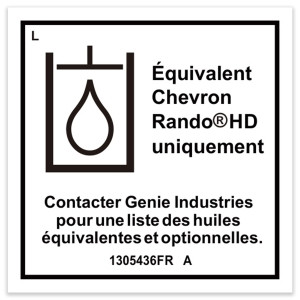 Genie Lift Part # 1305436FRGT - DECAL,LABEL-CHEVRON RANDO,H, EA