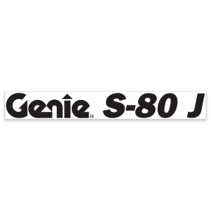 Genie Lift Part # 1305332GT - DECAL, BOOM, GENIE S-80 J BLACK, EA